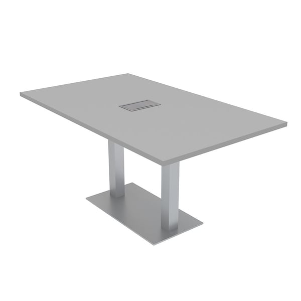 35.5 in W, 71.5 in L, 29 in H, Engineered Wood Top, Grey